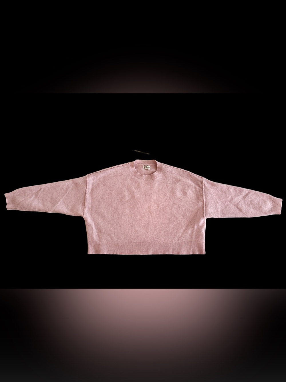 Pilcro Pink 100% Cashmere Ultra Cropped Boxy Knit Sweater Top Size 1X